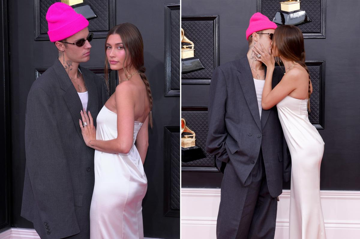 Justin Bieber & Hailey Baldwin At Grammys 2022: Red Carpet Looks