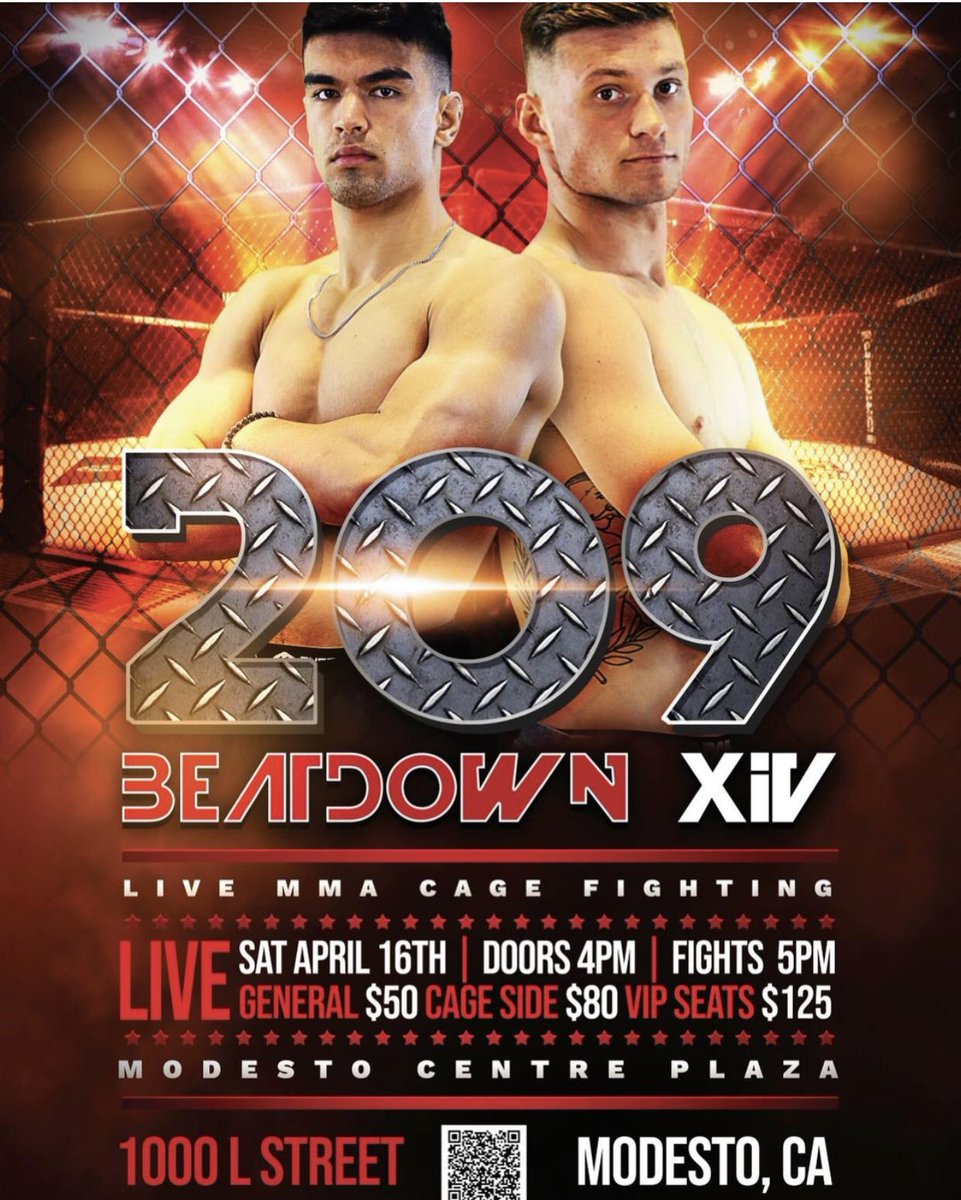 TheRosaLopez's tweet photo. @CMSFitnessLLC @MMAMostWanted @MMAMostWanted 
Check out @209Beatdown 
Cage Fighting show returning to #MODESTO on April 16th 2022! 👈🏽🤠

DETAILS:
#209BEATDOWNXIV
#April16th2022
#MMA Show
#Modesto
Make plans to go,
buy you tickets at
https://t.co/uVCBM9YGRU
&amp;
we'll see you there! 

#MMAMostWanted
#builtBYfans https://t.co/aBQX3RjAs1