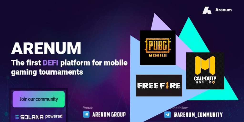 Hendi_clc's tweet photo. ARENUM is a Platform for eSports game tournaments (PUBG MOBILE, CoD: Mobile, Garena Free Fire, Brawl Stars)
👉 Every day tournament 
👉 Win $ARN 
👉 Win NFT
Join us
https://t.co/PglBdCYQNq
https://t.co/0NrXr146HE

@Arenum_official  @Dreamboat_id 
#100xgem #1000Xgems  #hiddengem https://t.co/innSiUmXl9