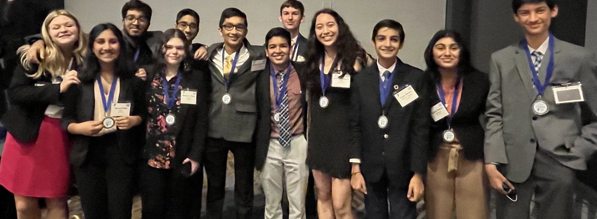 DanaeBoyd's tweet photo. Day 3 completed for @ymcatxmun State competition. @NTHC_MUN did so well over all at Awards Assembly 🥇 30 delegates, 2 committee Chairs @Ftipton_nthc @MahumRana2004 &amp; 1 Secretariat Dias, @KateMarkham12 with 12 medal winners #nthctribe @NewTechCoppell https://t.co/9easzqDUgv