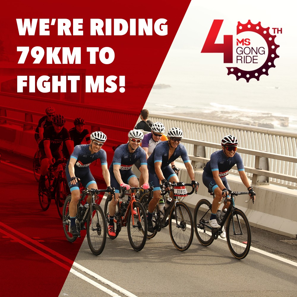 It is less than one month until our team embarks on a massive 79km bike ride from Tempe to Fairy Meadow in the 40th MS Gong Ride! 
To support our team and be a part of this special cause, please visit ow.ly/QTs550IzhvV