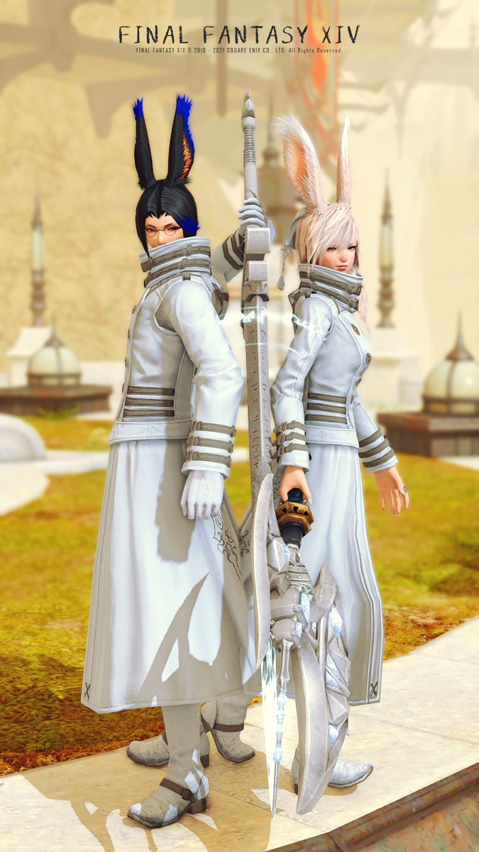 LucHemlock's tweet photo. Semper Fortis, with or without tank buster~ Until..
Don: Shirking
Luc: Provoking
(Luc without tank stance) GG. 😅

🤍🐰#GPOSERS #NenekoColorS #FFXIV #ElementalDC #Viera https://t.co/HOqLWG1aaF
