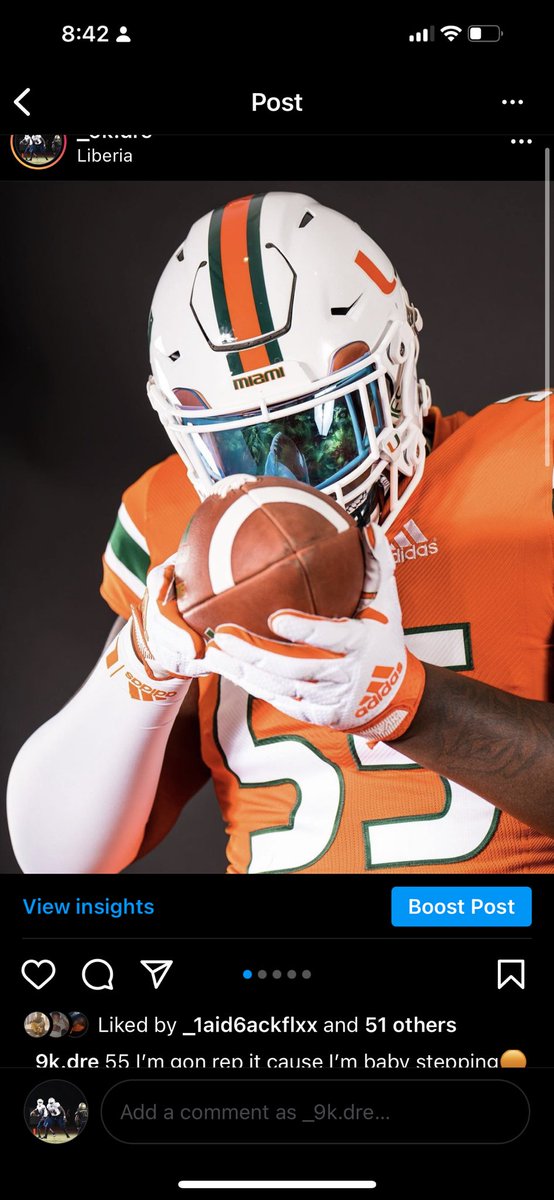 liberia_made's tweet photo. Wassup canes fans go show love to my new post on Instagram #TheCrib🟢🟠🙌🏿 https://t.co/ZTK6xjrz1W