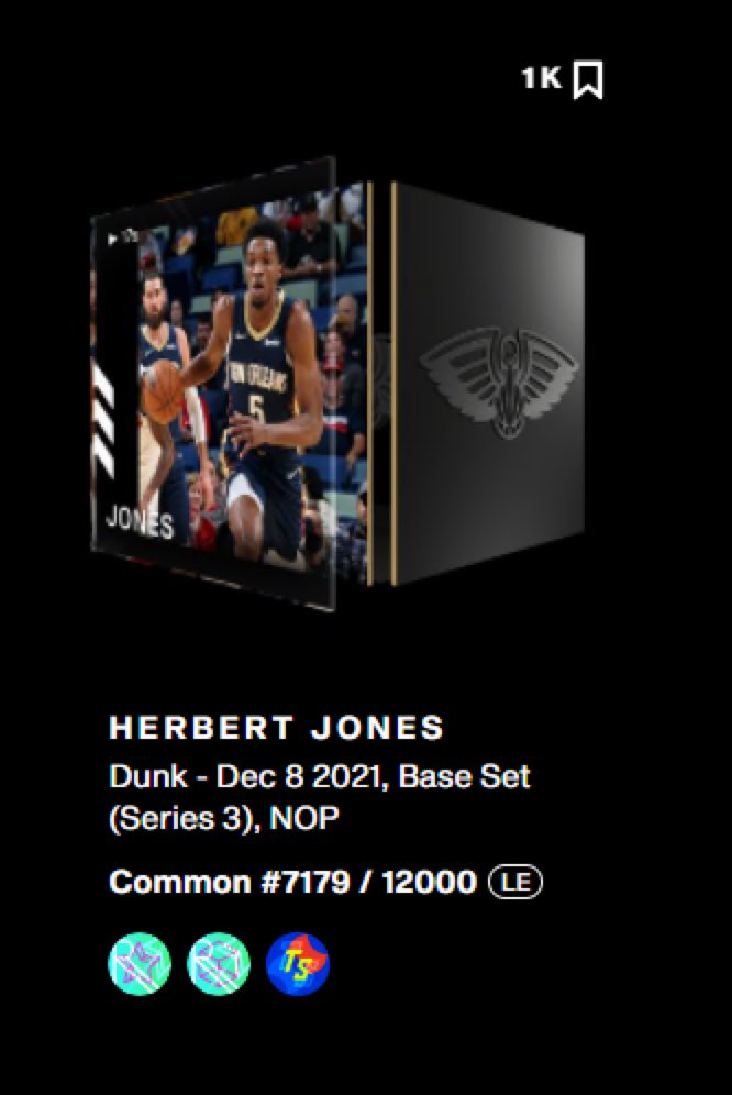 Happy Sunday everyone!!! 

NBA Top Shot Giveaway 
🚨⚡️Herbert Jones - TSD

To Enter:
- Retweet 🔁
- Follow @SanYEGcisco &amp; <a href="/Moonshot_BSBL/">Moonshot Baseball</a> ⚾️

Ends Tuesday 4/5 5 PM EST