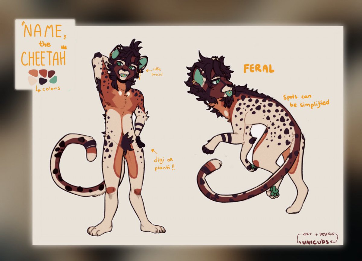 ANTIHIROS's tweet photo. Hi! Selling this Cheetah boy adopt!! Please offer anything above 25€ thank you! AB is 65€. Payment thru p4yp4l!

DM me if interested! 
@BuyFurryArt @CreditFurryArt @furrycommission @FurryAdopt @Furryartretweet https://t.co/BMZnJvw1AY