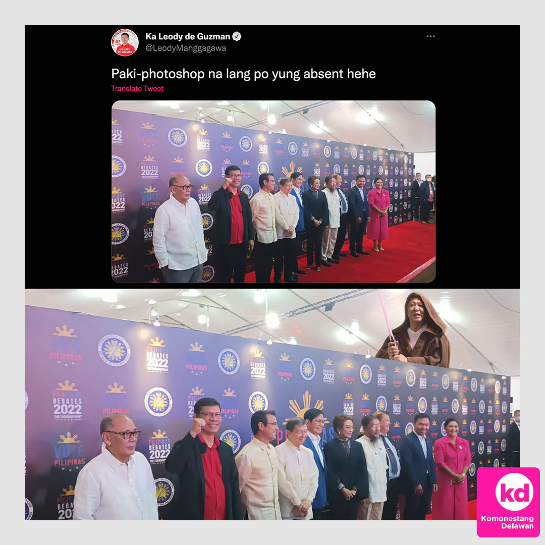 Komon3sta's tweet photo. Challenge accepted po, @LeodyManggagawa 😄

#kaleody #leodydeguzman #comelecdebate #PresidentialDebates2022 #TaraNaKayLeni #LabanLeni2022 #DapatSiLeni #LetLeniLead2022 #KakamPink #KulayRosasAngBukas #LeniKikoAllTheWay https://t.co/lHwpg5nAFL