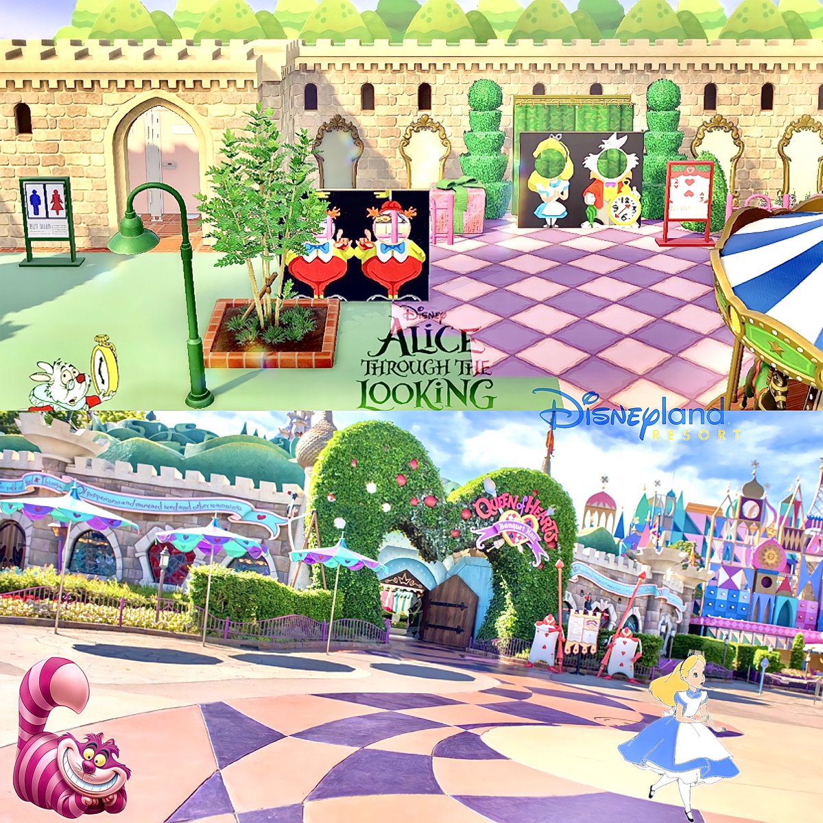 クイーンオブハートの バンケットホール🍴♥️ #Disney #あつ森