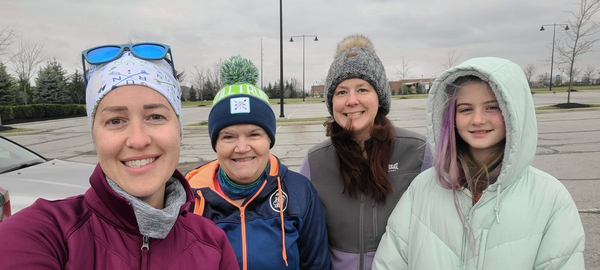 NitaSweeney's tweet photo. @therunchat Great Thing: This small, but mighty group, the @GroveCityOhio chapter of @stillirun, runners for #mentalhealthawareness, hits the streets every Sunday for a fun run/walk. It's been mighty cold the past few weeks, but they show up regardless. #runchat #runningforourlives https://t.co/JpdrmJYjoZ