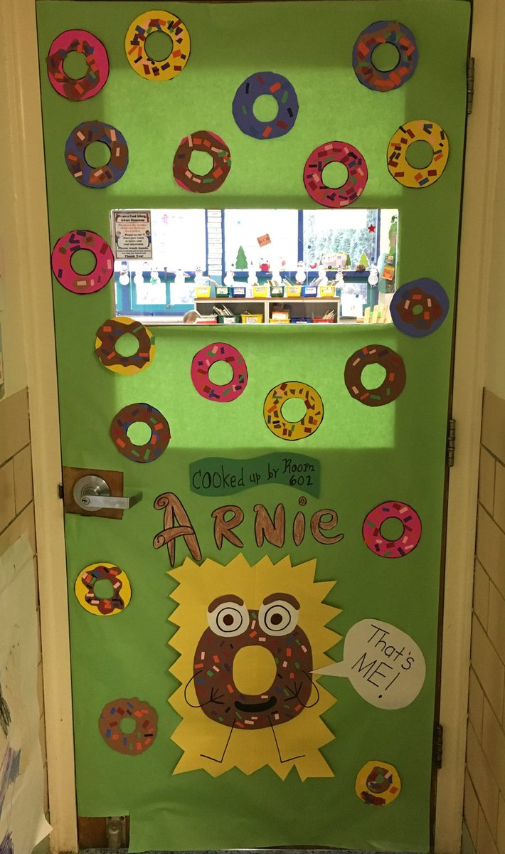 Our 1st grade classroom for the door decorating contest in 2019 and today. Can you tell how much we love <a href="/LKellerBooks/">Laurie Keller</a>?