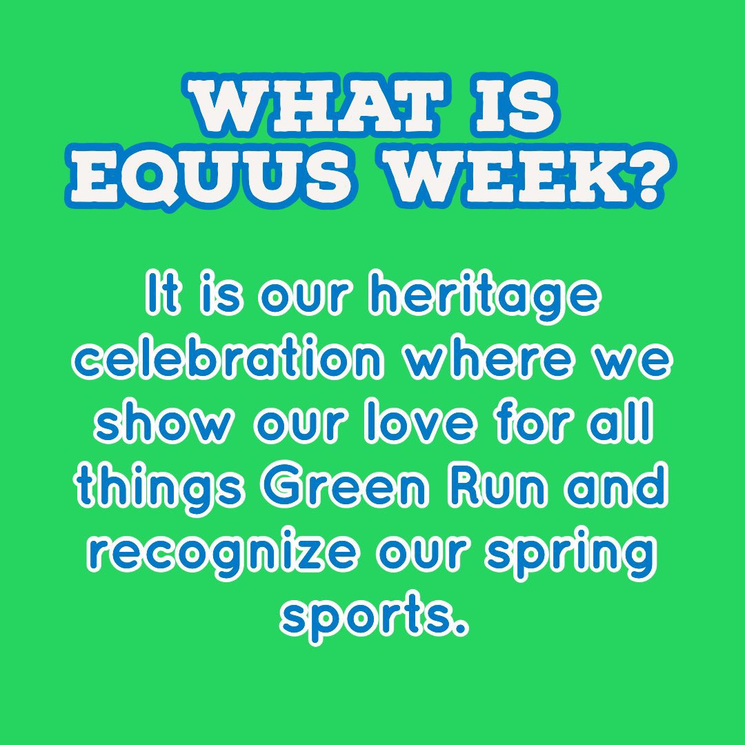 GRHS_Stallions's tweet photo. ๐ฃ STALLIONS๐ฃ
EQUUS Week is HEREโผ๏ธ๐๐คฉ
๐
๐
๐
โจDonโt forget to sign up for activities and dress up for spirit days!
Itโs going to be a GReat week on Dahlia Driveโจ
#EquusWeek22 #BackInTheSaddle https://t.co/6CqMfjLoNP