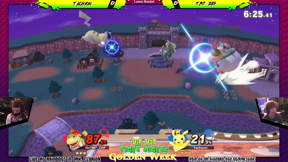 R4R3side's tweet photo. Two giant forces collide in the lower bracket for 7th place at Golden Week!
@ssb_TicTach vs @TM7_ZAP !
https://t.co/JaePoAbhtS
#SSBU #SmashBrosUltimate #jaxsmash #floridasmash https://t.co/rmzM2JTuft