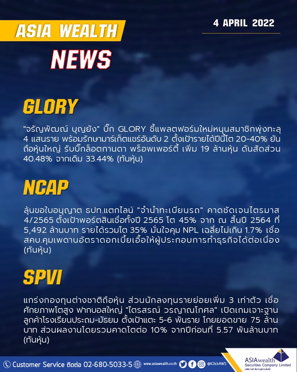 iclickaws's tweet image. AWS NEWS 📰

📍 ติดตามข้อมูลข่าวสารจาก 
  RESEARCH  ASIAwealth ได้ที่ :

📲 Website : 
asiawealth.co.th/th/research.php
📲 Facebook : 
facebook.com/iClickAWS
📲 Twitter : 

📲 Instagram : 
instagram.com/iclickaws

#AWSresearch 
4 April  2022
