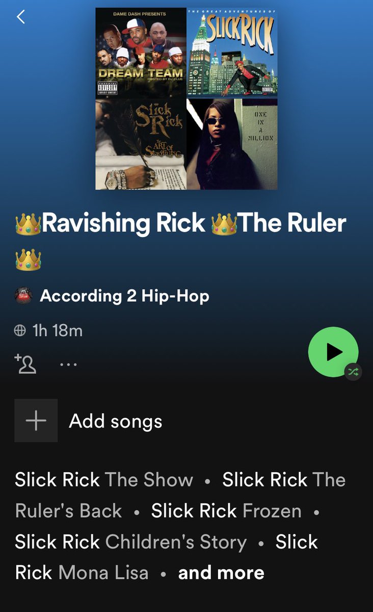 A_Colin_Cooper's tweet photo. New playlist from @A2HHTheGame while you suffer through the Grammy’s on @Spotify
#RickTheRuler #RavishingRickRules https://t.co/3FtNQURJQC