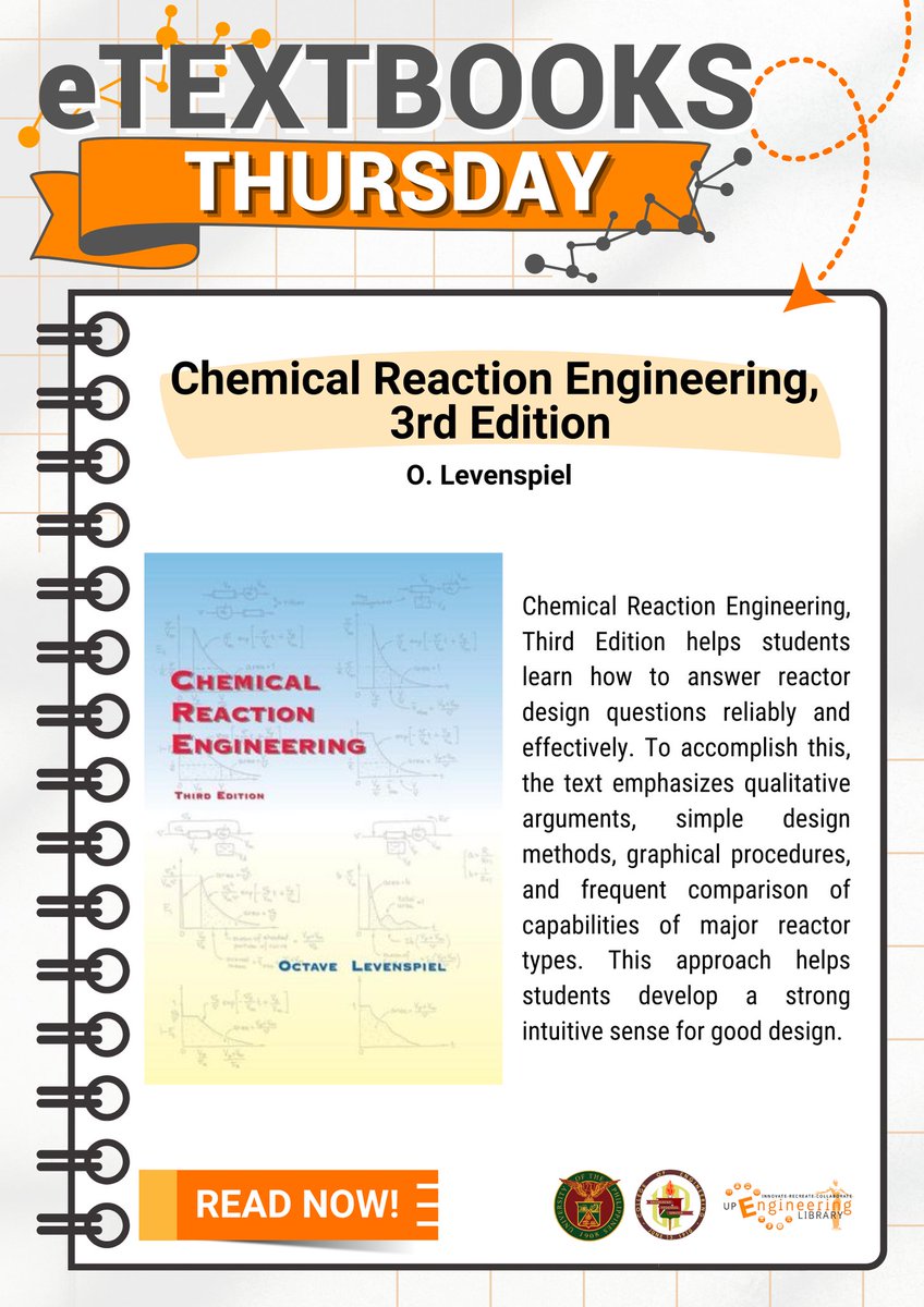 engglib's tweet photo. [eTEXTBOOKS THURSDAY]

This week's featured eTextbooks are from the top authors of the Chemical Engineering bestselling books:

Read and learn more about our eTextbook Reserves via the Remote Access Portal.

#eTextbooksThursday
#ChemicalEngineering
#VitalSource
#TaraSaEnggLib https://t.co/cwv1gkO9t4
