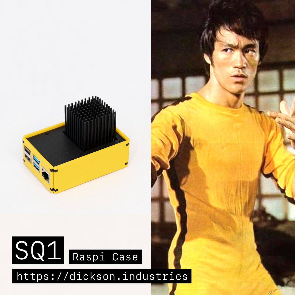 DicksonChowChow's tweet image. SQ1 Raspberry Pi Case in YELLOW
#raspberrypi #raspberrypi4 #computemodule #computemodule4 #cm4 #raspberrypiprojects #design #designthinking #productdesign #industrialdesign #3dprinting #cad #minicomputer #coding #electronics #silent #fanless #BruceLee