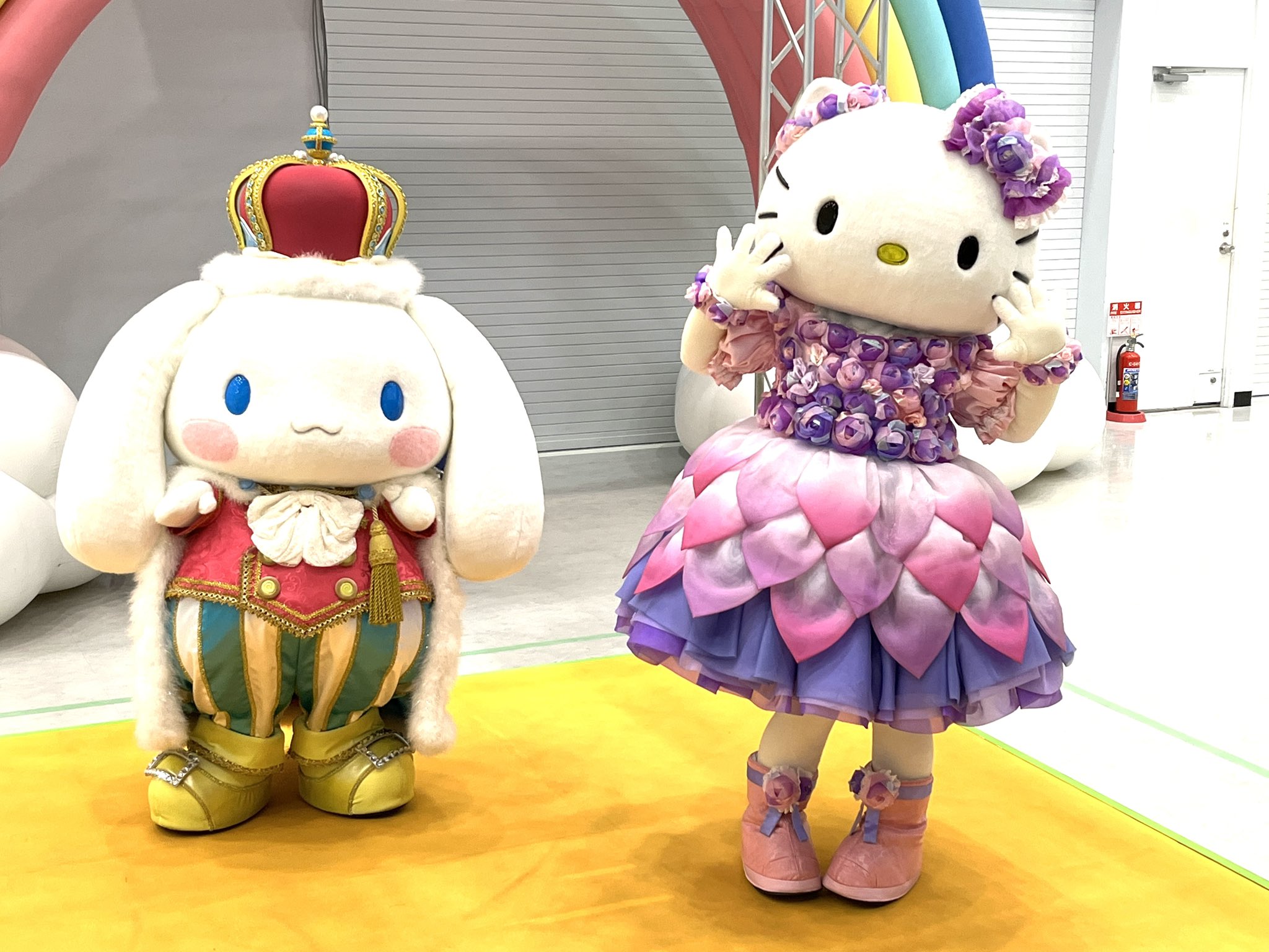 サンリオキャラクターフェス22 公式 本日最初のグリーティングは ハローキティ Amp シナモロール キャラクターグリーティングランドも好評開催中です サンリオキャラクターフェス22 T Co Imuxjeeyyt Twitter