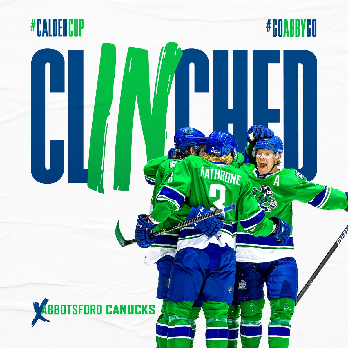 WE'RE JUST GETTING STARTED 😎

INAUGURAL SEASON➡️ POST SEASON

YOUR ABBOTSFORD CANUCKS ARE GOING TO THE 2022 CALDER CUP PLAYOFFS🎉🎉🎉

#AbbyCanucks | #CalderCup