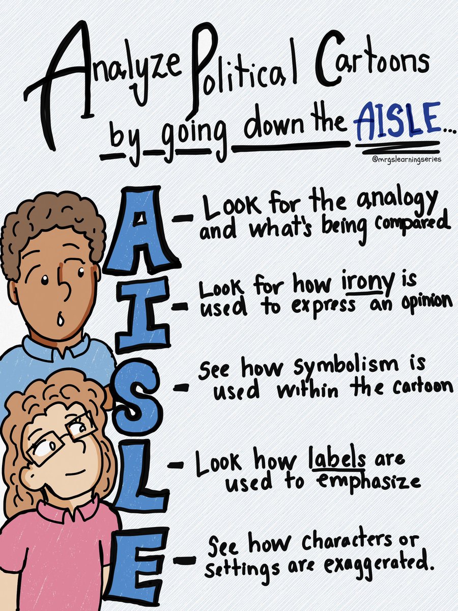 mrgslearning's tweet photo. With so much media being consumed by young learners, it’s important that they are able to analyze and consume #politicalcartoons in a healthy and scholarly way! #intrepretation #politics #cartoon #aisle #analysis #learningthroughart #educatorsoftwitter #principalsoftwitter https://t.co/e7UA0Lxidq