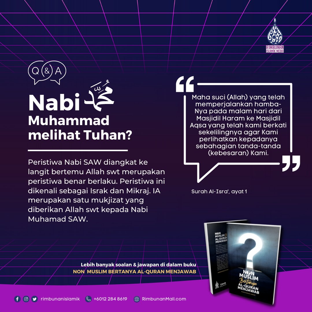 Adakah Nabi Muhammad saw melihat Allah?

Dapatkan buku ini untuk mendapatkan jawapan: bit.ly/NonMuslim-Bert…