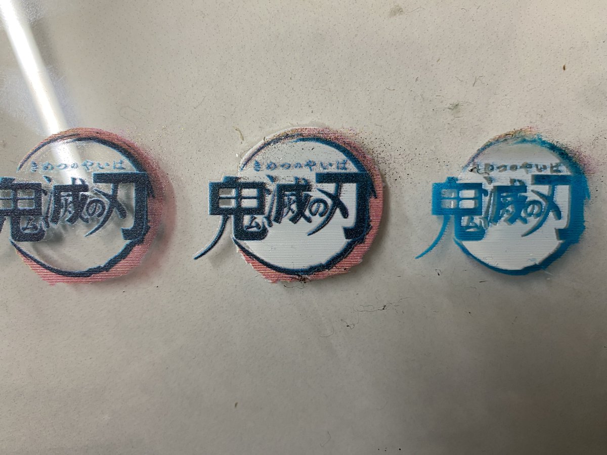 Desikoikoma's tweet photo. 色が上手く乗らないな〜(;´Д`)
カラーのみ
白印刷後カラー印刷
白とカラー同時印刷
白���クリルにカラーのみ印刷が正解かな・・・
微調整が難しいーっ!
#UVプリンター
#試作
#難しい
#トライアンドエラー
#Desiko https://t.co/BvSSRTxIdf