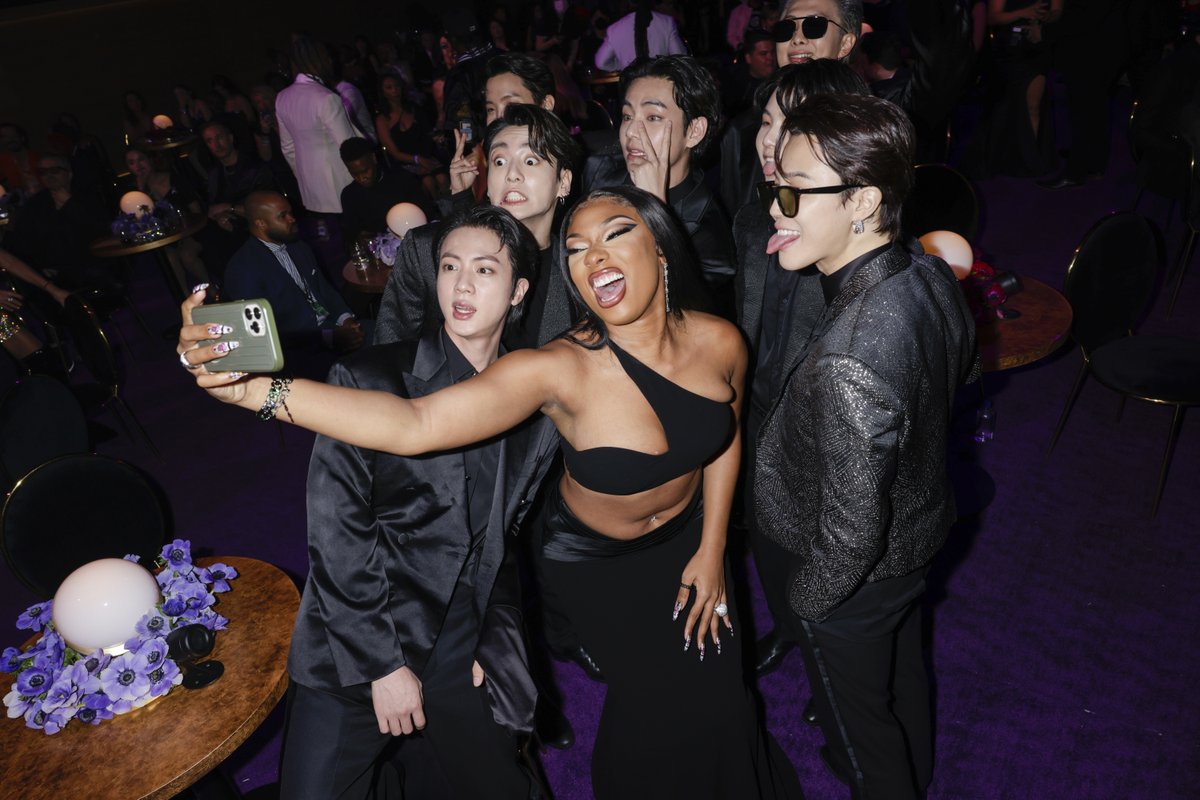 REUNITED: @theestallion x @BTS_twt 💜 #GRAMMYs