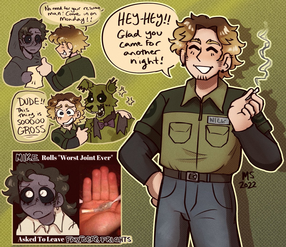 moonselkies's tweet photo. "I promise, it'll be a LOT more interesting this time!" #fnaf #phonedude https://t.co/wyMprNw0ZY