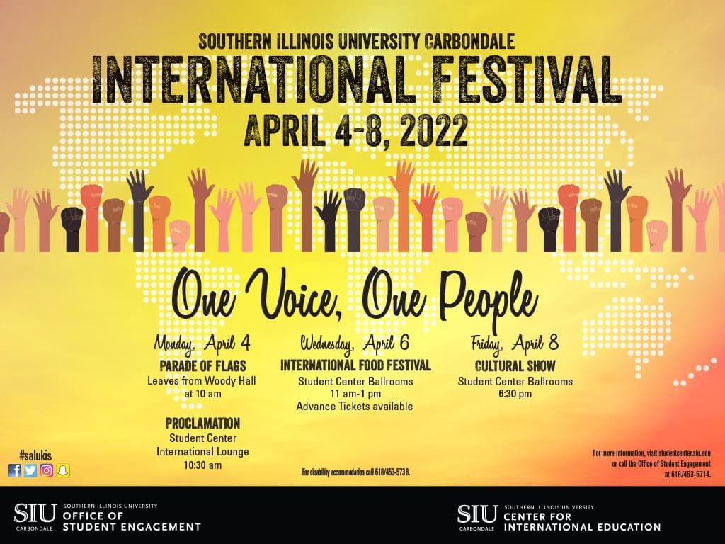 Tomorrow morning we kick off the International Festival with the Parade of Flags leaving from the Center for International Education at 10:00am. #SIU #GlobalSalukis #INTLFEST2022