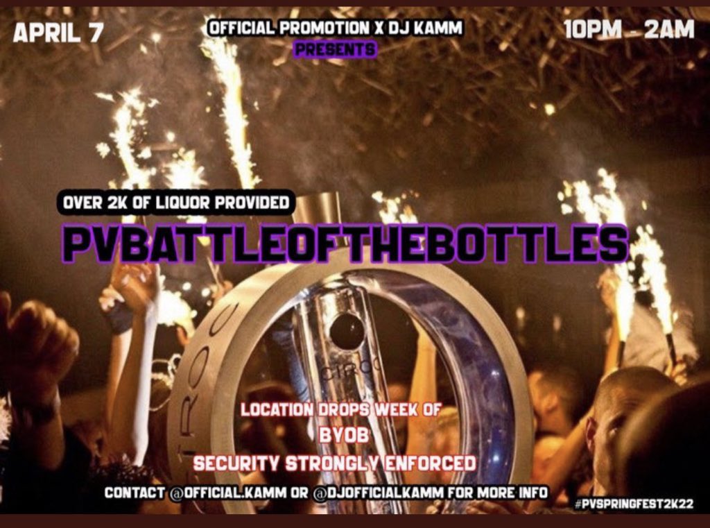 kaisimonehall's tweet image. #springfest2k22 is finally here make sure y’all pop out April 7th to #PVBattleOfTheBottles ‼️
