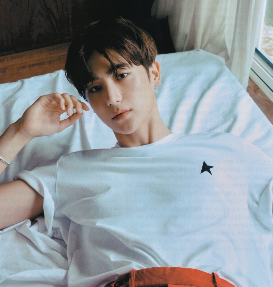 abouthyunjae's tweet photo. something about the white shirt that makes miraes and non miraes scream https://t.co/UQf6WPZF75