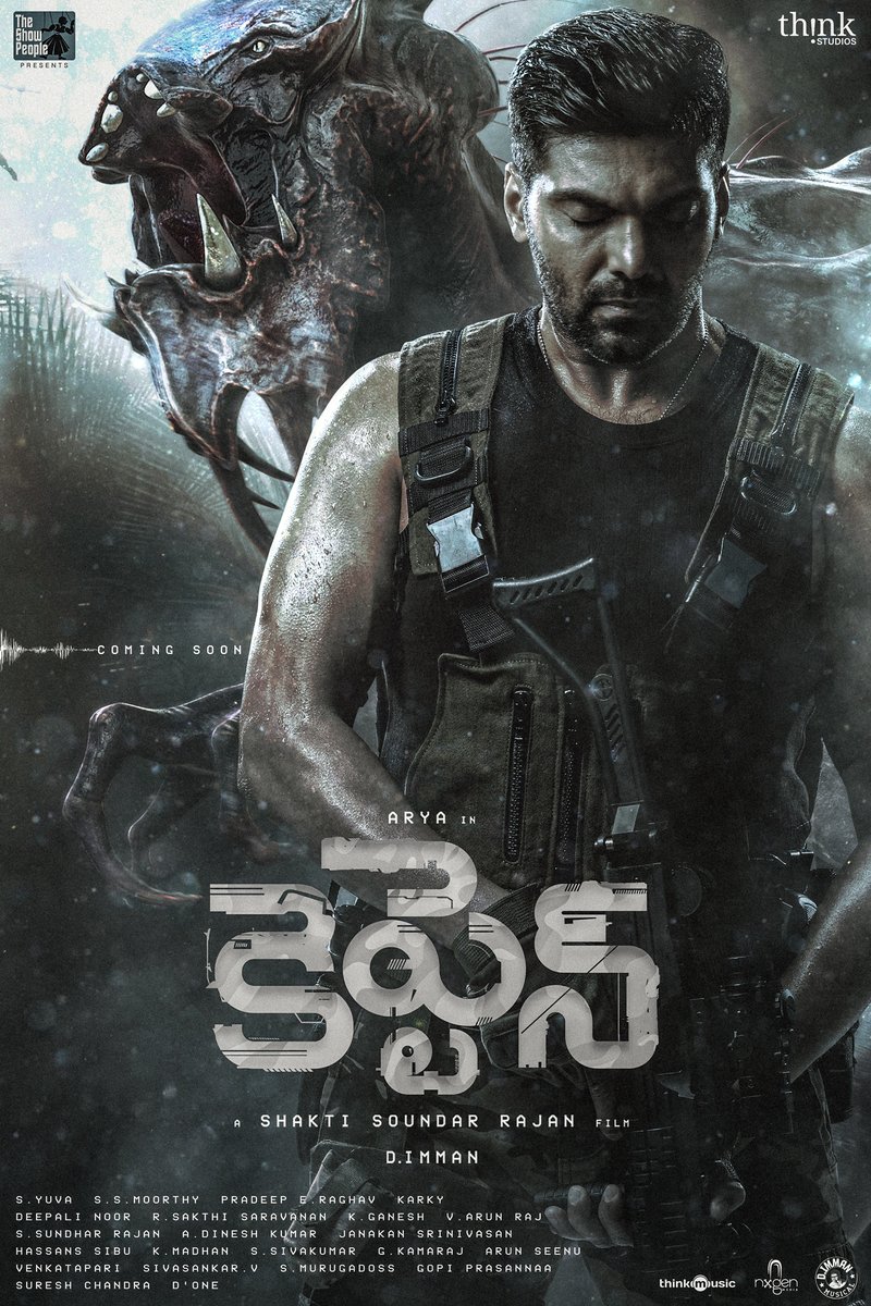 Shakti Soundar Rajan (@shaktirajan) on Twitter photo Thanks <a href="/arya_offl/">Arya</a> bro & <a href="/ThinkStudiosInd/">Think Studios</a> for the trust to let my imagination go WILD! Here's the #CaptainFirstLook!!
<a href="/SimranbaggaOffc/">Simran</a> <a href="/AishuLekshmi/">Aishwarya Lekshmi</a> <a href="/immancomposer/">D.IMMAN</a> <a href="/madhankarky/">Madhan Karky</a> <a href="/DopYuva/">DOP yuva</a> <a href="/PradeepERagav/">Pradeep E Ragav</a> <a href="/moorthy_artdir/">s.s.moorthi art director</a> <a href="/tkishore555/">kishore</a> <a href="/NxgenMedia/">Nxgen Media - An Animation & VFX Company</a> <a href="/gopiprasannaa/">Gopi Prasannaa</a> <a href="/thinkmusicindia/">Think Music</a> Thanks <a href="/arya_offl/">Arya</a> bro & <a href="/ThinkStudiosInd/">Think Studios</a> for the trust to let my imagination go WILD! Here's the #CaptainFirstLook!!
<a href="/SimranbaggaOffc/">Simran</a> <a href="/AishuLekshmi/">Aishwarya Lekshmi</a> <a href="/immancomposer/">D.IMMAN</a> <a href="/madhankarky/">Madhan Karky</a> <a href="/DopYuva/">DOP yuva</a> <a href="/PradeepERagav/">Pradeep E Ragav</a> <a href="/moorthy_artdir/">s.s.moorthi art director</a> <a href="/tkishore555/">kishore</a> <a href="/NxgenMedia/">Nxgen Media - An Animation & VFX Company</a> <a href="/gopiprasannaa/">Gopi Prasannaa</a> <a href="/thinkmusicindia/">Think Music</a>