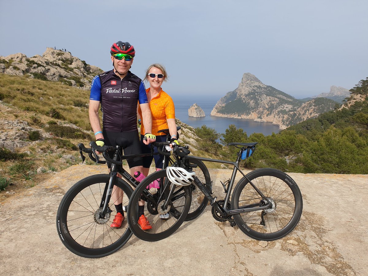 FionaS100's tweet photo. Well that was heaps of fun. Cycling in Majorca is back and felt so good. 🚲thanks @jet2tweets @CabotHotels @SwiftProCycling #majorca #safetravel #cyclinglife #cyclingmajorca @assos_com @CastelliCycling @fizikofficial @endura @Wiggle_Sport @rapha @GiroCyclingUK @ChamoisButtr https://t.co/jaD1YYF2zb