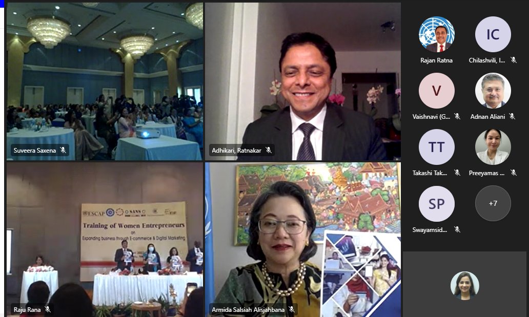 UN_Armida's tweet photo. As women own only 8-9% of formal #SMEs in #SouthAsia, #eCommerce could be the solution to their economic and social empowerment.

It is my pleasure to address the Training of 100 #WomenEntrepreneurs on Expanding Business through E-commerce and #DigitalMarketing this morning. https://t.co/Y2sbppxYAo