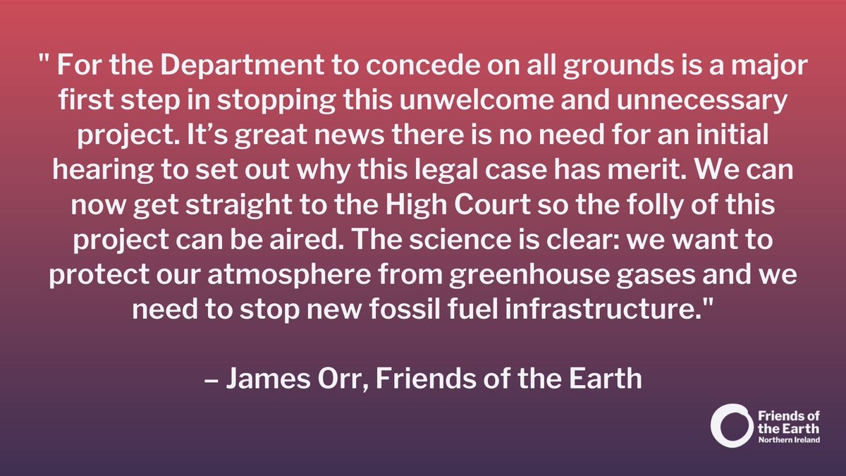 foe_ni's tweet image. Positive news that the legal proceedings taken jointly with No Gas Caverns group @SIslandmageenrg against  @daera_ni (over plans for a destructive gas storage project under Larne Lough) is going straight to full hearing. Quote from @JamesAOrr 
#FossilFreeNI #ClimateCrisis