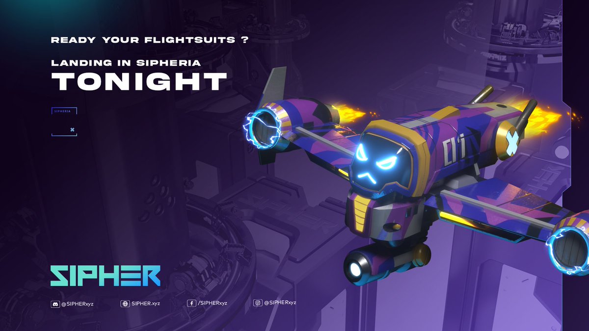 playSIPHER's tweet photo. We are 5 HOURS away from blast off, ya'll ready? 🚀

Check out the full claiming period schedule inside Discord for further clarification.

We'll also have an article going through the SIPHER Dashboard &amp; account setup prior to launch.

See you all in Sipheria! https://t.co/0yDp7gAJGV