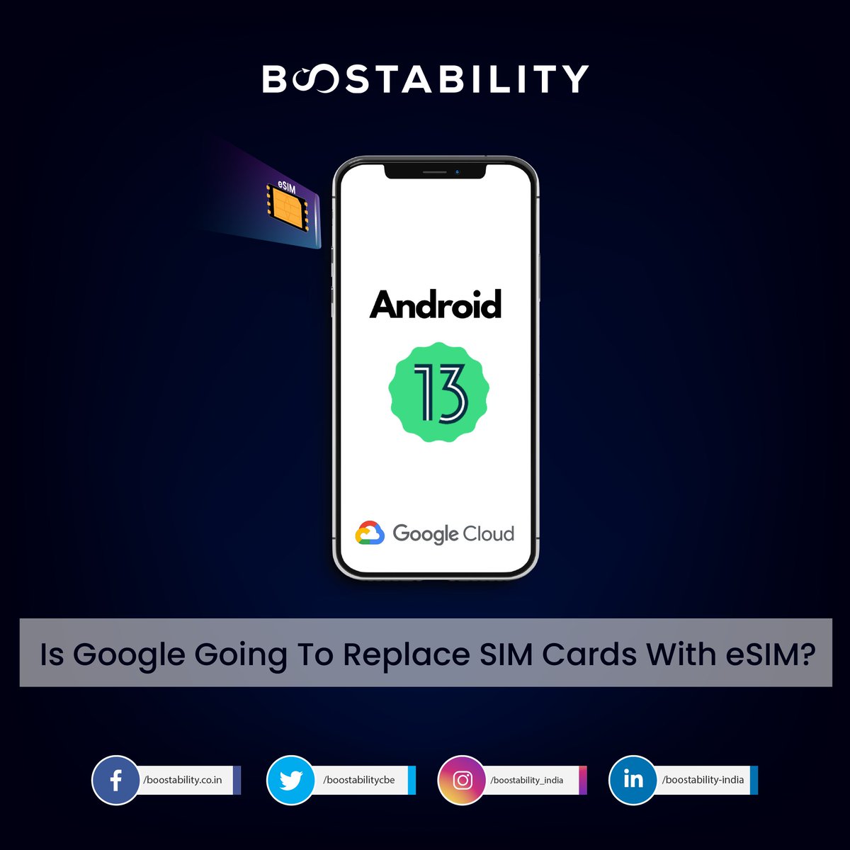 Boostabilitycbe's tweet photo. Google Wants Users to Avoid Traditional Sim Card Slots. It Is Because Google Has Started Developing New e-sim Methods as a Testing Feature in Android 13. Check out the Latest Update and Get to Know More about e-sim Cards!
#Esimcard #Googlcloud #Anroid13 #Update #Latestupdates https://t.co/ppm8a009Tx