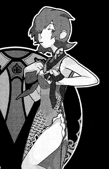 Today's GNC character is Neon Suzunashi from the Zaregoto Series! (She/her)