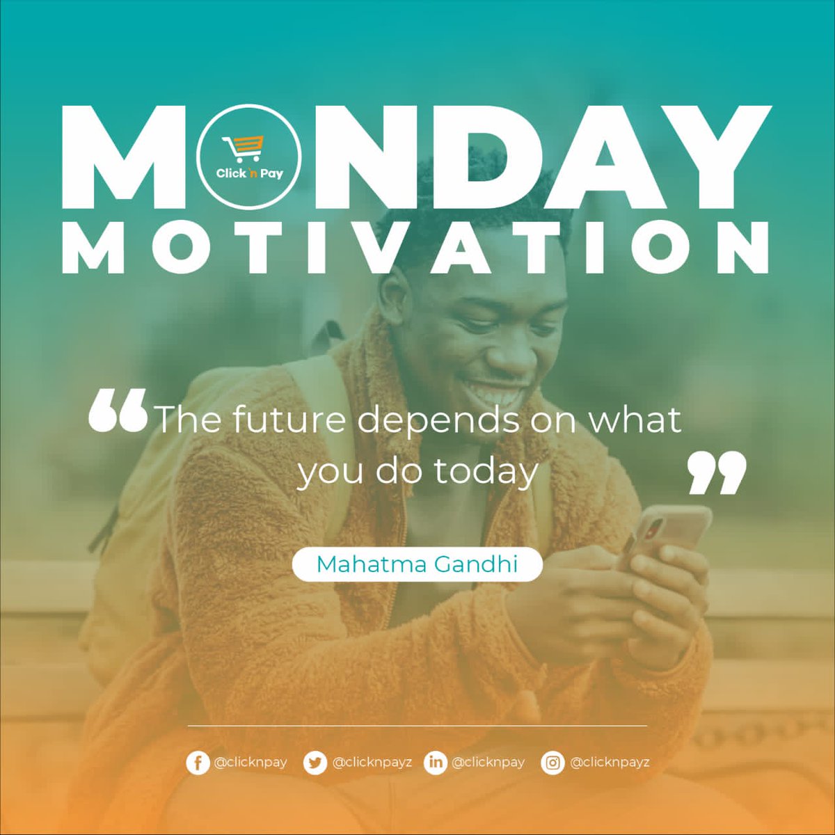 ClicknpayZ's tweet photo. New week, new goals #MondayMotivation #EnhancingTotalDigitalTransformation #ClicknPay https://t.co/8d6J3fW7yU