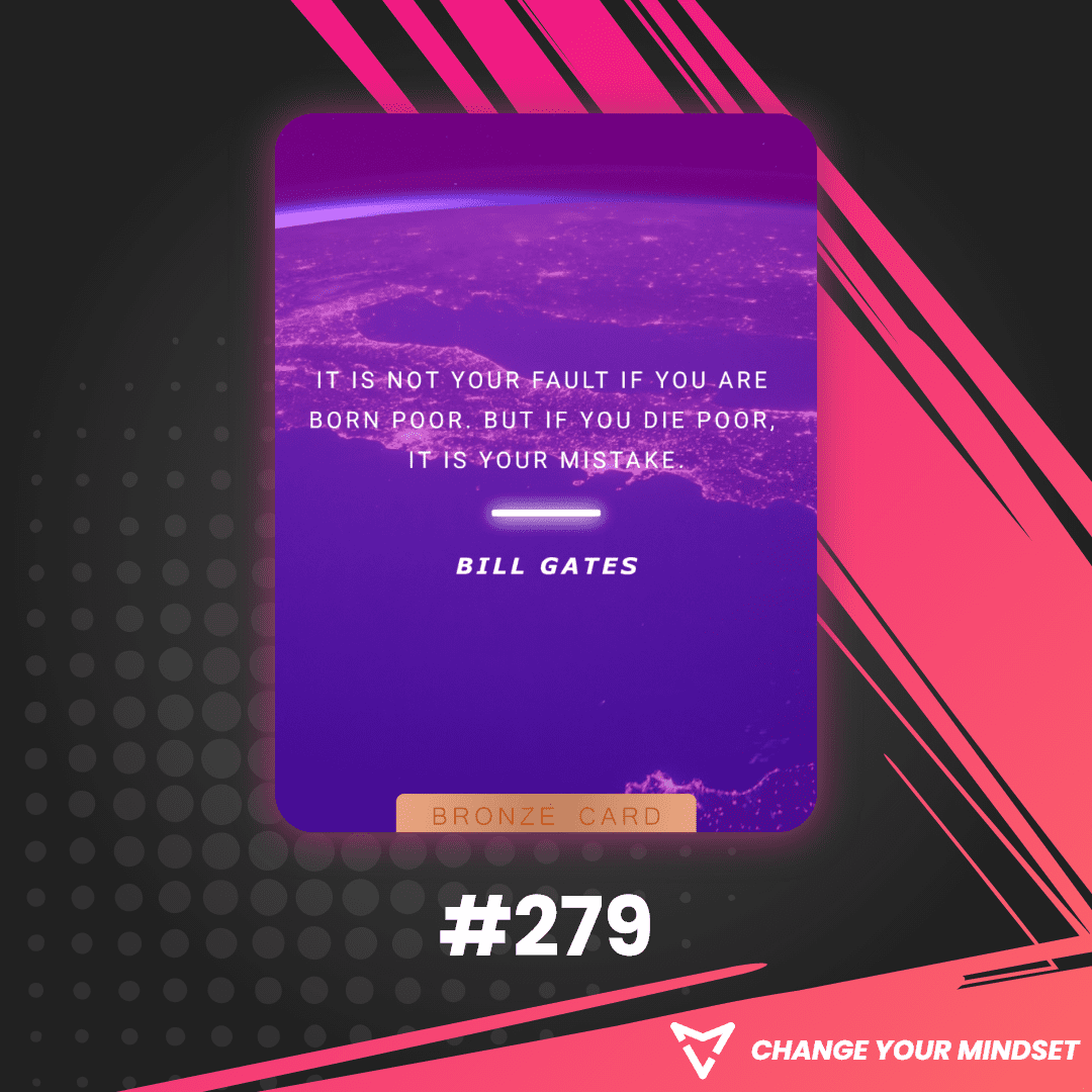 CYM_now's tweet photo. Think about it 👇

"It's not your fault if you are born poor, but if you die poor, it's your mistake." - Bill Gates

Follow us for more content @CYM_now 👈

#NFTs #NFTCommunity #NFT #NFTCollection #ChangeYourMindset #ItsNowOrNever https://t.co/oPaJjXxuKr