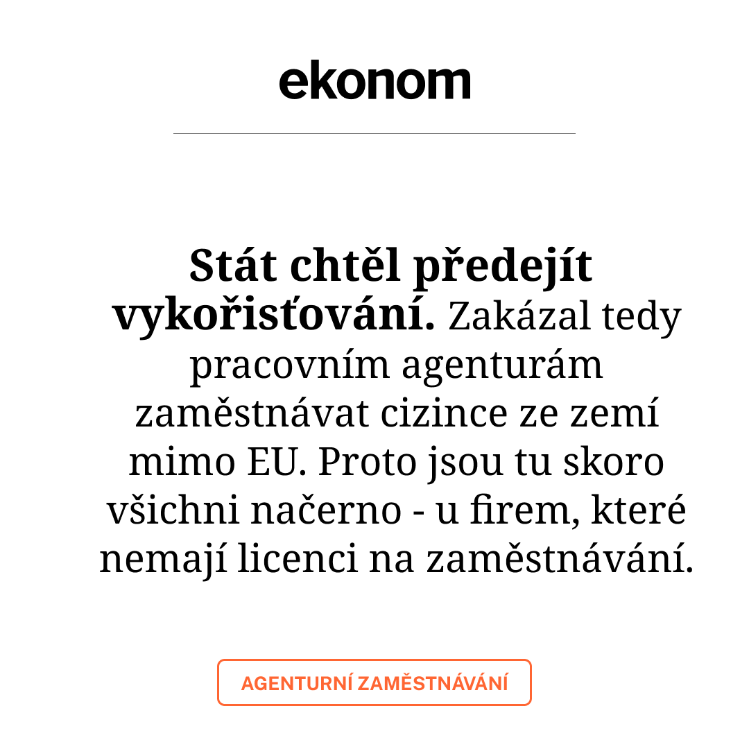 ekonom_cz's tweet photo. V agenturním zaměstnávání  pracuje v Česku stovky tisíc lidí, kteří českým firmám doslova zachraňují život. Ovšem systém a hlavně jeho omezování trpí mnoha problémy. Zmapoval to 🗺Ekonom 14.
https://t.co/S5A2bfpblW https://t.co/NkY9SHh0Gb