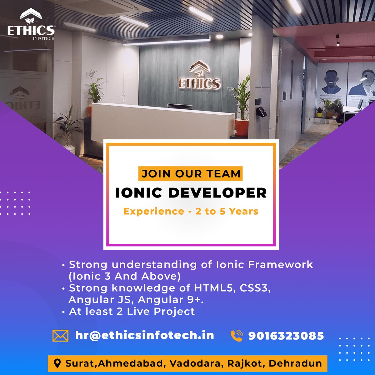 InfotechEthics's tweet image. We&apos;re looking for a talented Ionic Developer to help bring our mobile application to life.
Drop your resume on: hr@ethicsinfotech.in
#ionicdevelopersjob #Ionicdevelopers #jobforyou #jobs2022 #developer #hiring #jobs #ionic #urgenthiring #hiringalert #nativedeveloper #webdeveloper