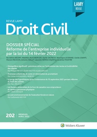 La Revue Lamy Droit civil d'avril est en ligne !
Un très grand merci à l'ensemble des contributeurs pour ce beau numéro !