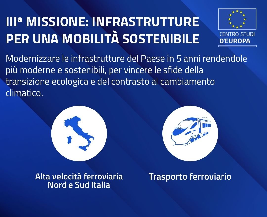 La #missione intende realizzare opere necessarie a intervenire su quei fattori di debolezza che hanno penalizzato lo #sviluppo economico del Paese, contribuendo al raggiungimento dei #target europei di riduzione delle #emissioni e di progressiva decarbonizzazione della #mobilità.