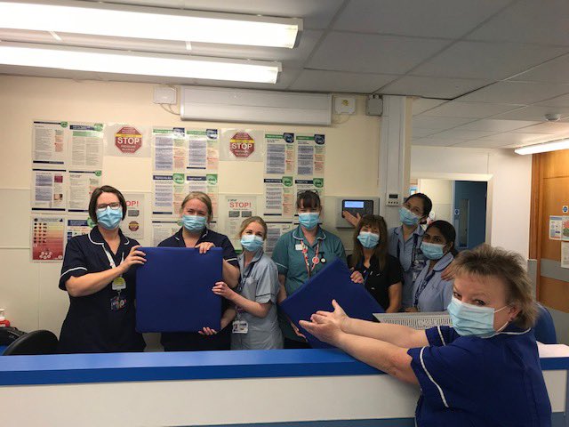 UHLTVTeam's tweet photo. Aiming to promote patient comfort and reducing risk, we have presented ITU’s at LGH and LRI with new gel pressure reducing cushions. @uhl_DOE @Leic_hospital https://t.co/vX1Ogz1KZU