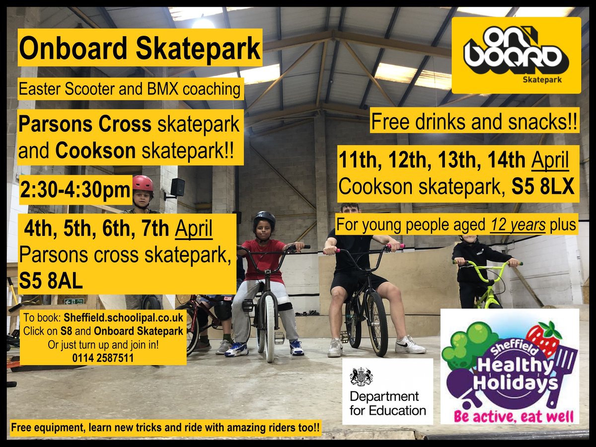 It's the first day of the Easter holidays &amp; there's still time to book on tons of fun FREE activities across North Sheffield 🎉

Below is just a few of the AMAZING offers from providers involved this Easter. See what they're up to 👇
sheffieldhealthyholidays.org #HAF2022