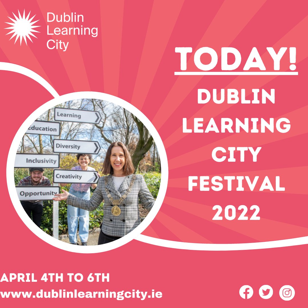 DubLearningCity's tweet photo. Today is the day! #DublinLearningCityFestival2022 is here!
Visit the link in our bio to learn about all the amazing activities we have planned over the next few days!
#LifeLongLearning, #DLCFestival2022 #Festival #dublinlearning #learningforwork #learningforlife https://t.co/ZjKemmuBQS