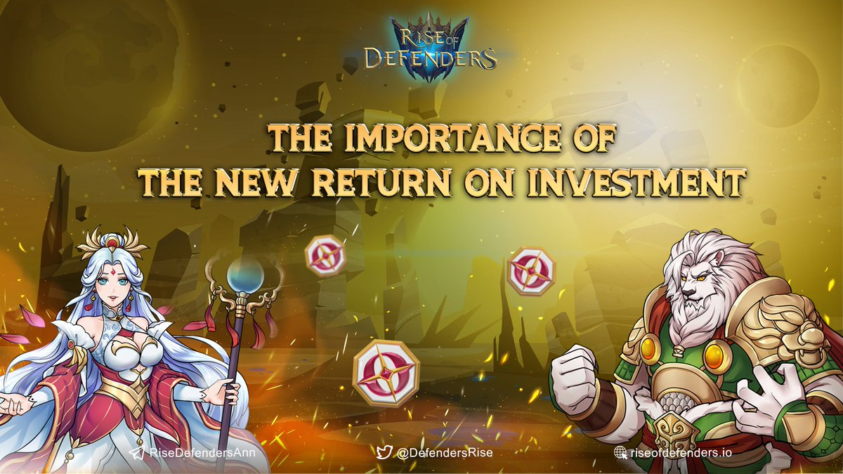 💎THE IMPORTANCE OF THE NEW ROI💎

🤝We have discussed with strategic partners to gather predictions to update the quality of ROI.

👏As a result, we confirm that the new ROI will help players invest reasonably &amp; attract a verse of new entrants.

#ROD #RDR #Riseofdefenders #ROI