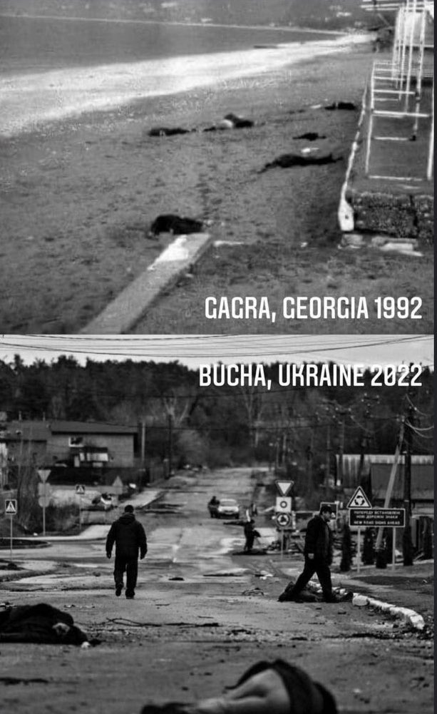 kkuchava's tweet photo. Unimaginable what the future of the civilized world will be, without giving a proper response to the shocking cruelty of Russia. Georgia remembers our tortured heroes, and occupant uses the same methods that are cruel, unworthy and destroy the peaceful population #BuchaMassacre https://t.co/g7ppMZNeFK