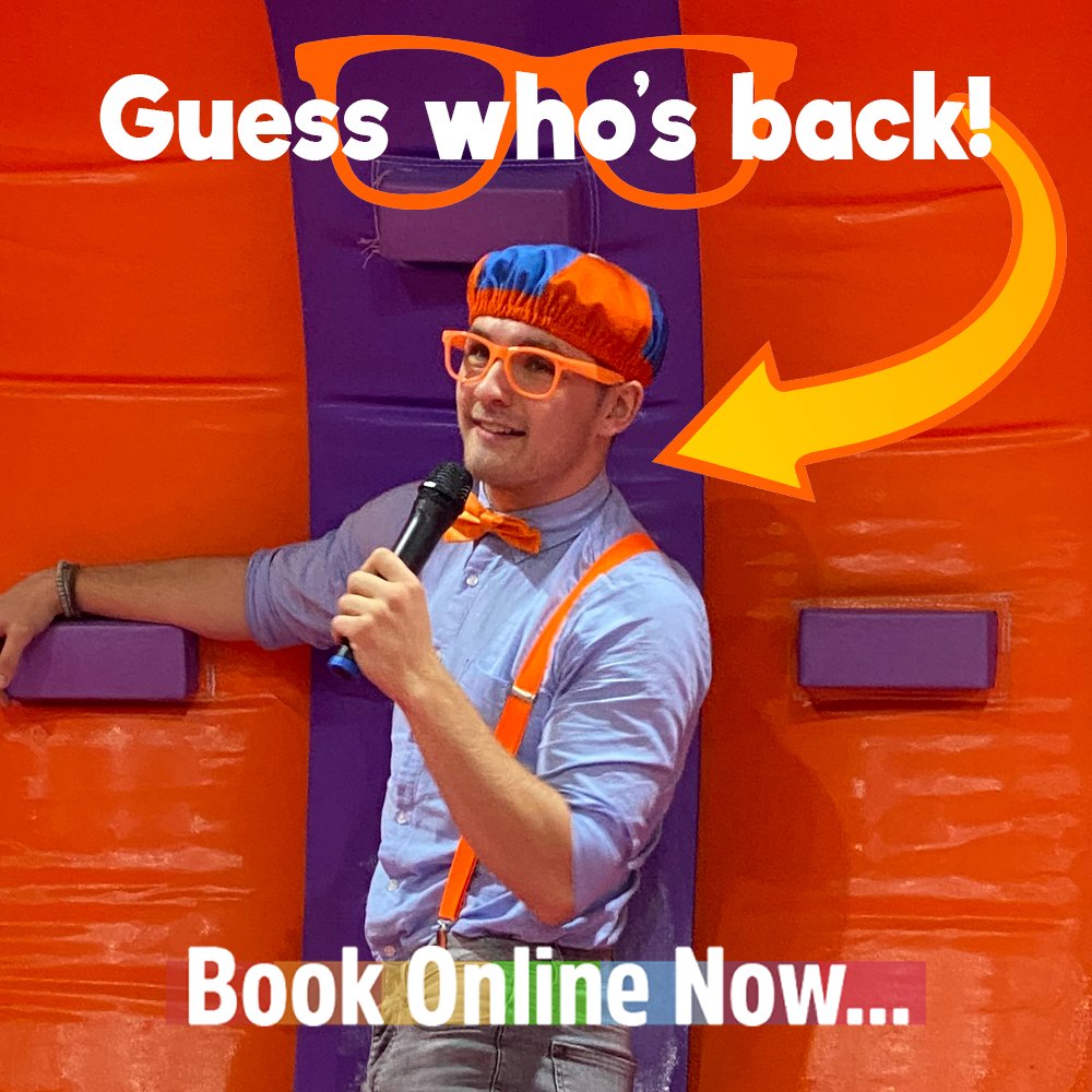Happy Monday #Chester! The #EasterHolidays start right here and the weather is errm ... very British 🌧 This morning and tomorrow morning, we have our Blippi Tribute @ the 10am &amp; 11am sessions. If you have older children, come and play Inflatabubble Sweep from midday! 🛒 😆 💜