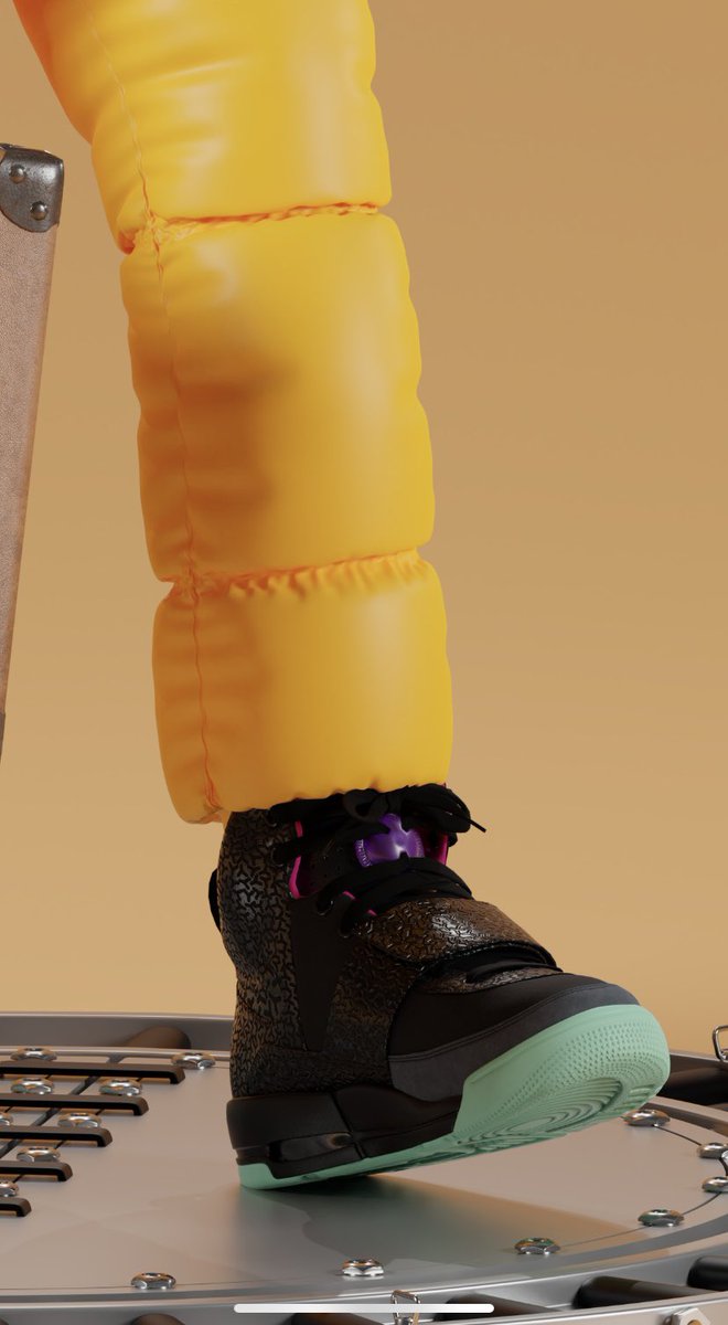 _schoonz's tweet image. One thing slept on about @smilesss is the detail the on top of detail on top of detail, each trait lays differently with different combinations for example let’s look at different shoes with the yellow ski pants, notice how the pants sit differently with each shoe