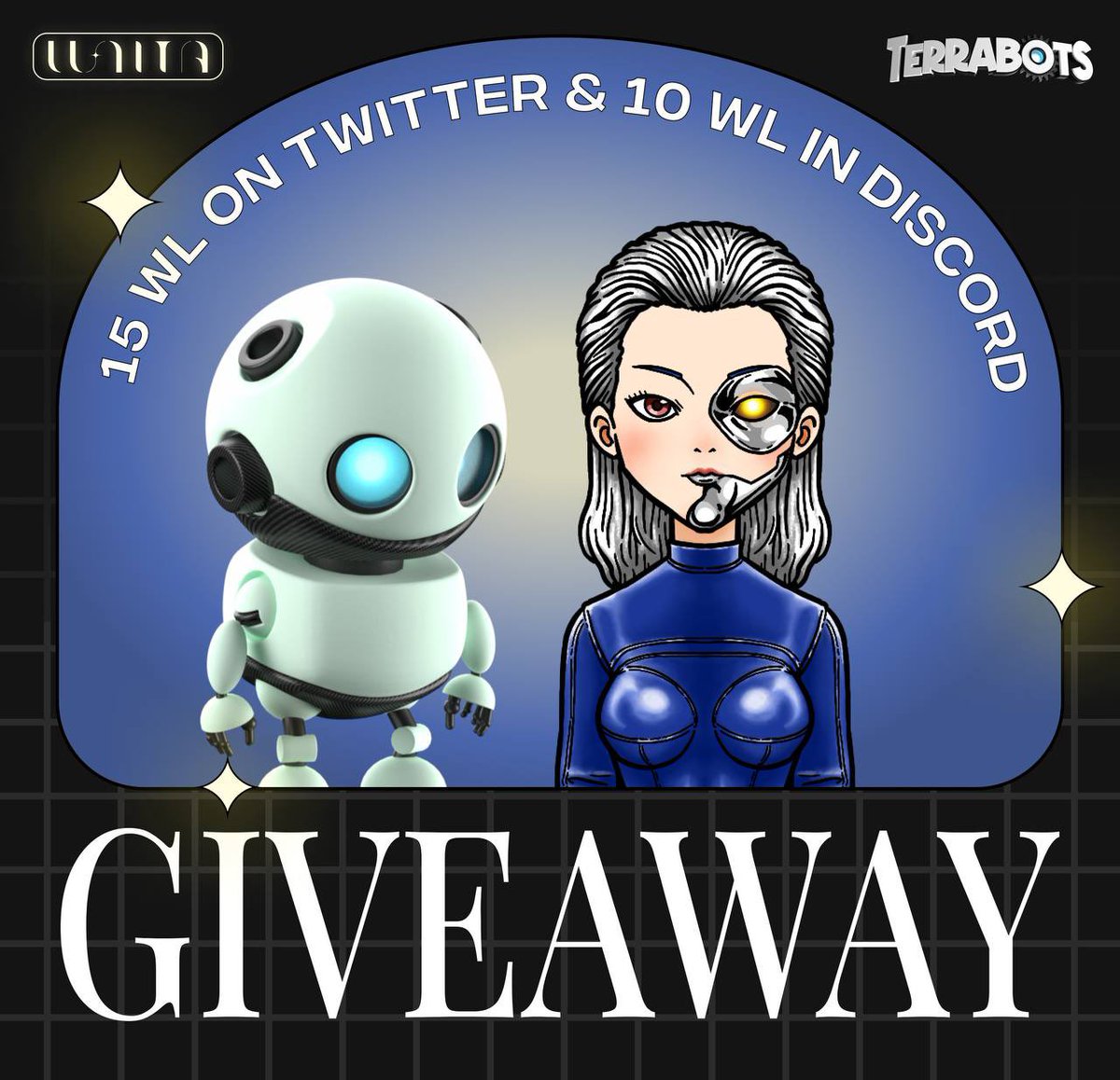 Thank you to <a href="/lunita_nft/">RE:LUNITA (🙌,✨)</a> who have generously provided 25 WL spots for <a href="/terra_bots_io/">TerraBots 🌖🏴‍☠️</a> community.

1/15 🏆Twitter Comp:
1️⃣-RT &amp; Like
2️⃣-Follow <a href="/lunita_nft/">RE:LUNITA (🙌,✨)</a> &amp; <a href="/terra_bots_io/">TerraBots 🌖🏴‍☠️</a> 
3️⃣- Tag 2 frens

1/10 Discord: 
discord.gg/tWxYnBTSWr

⏰ 48 hours
